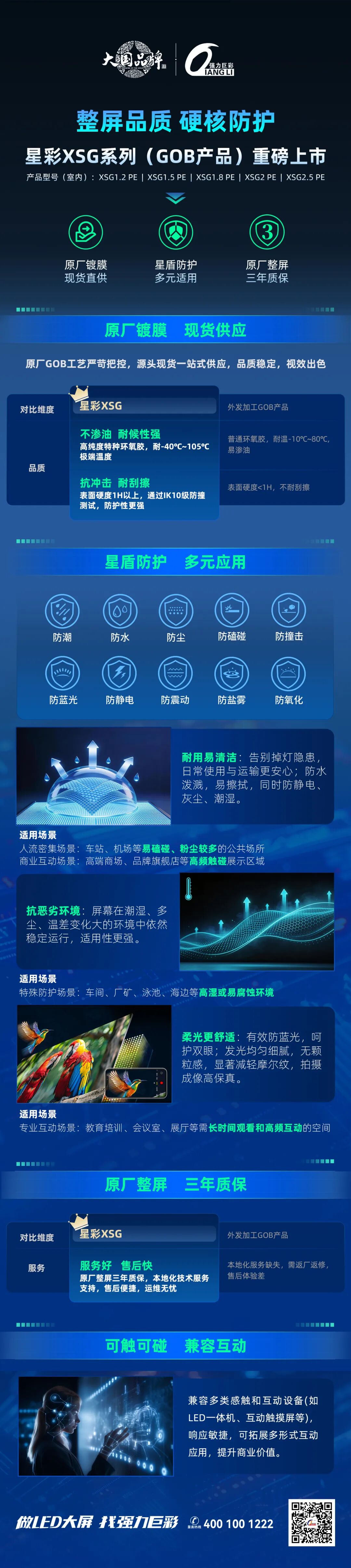 整屏品质·硬核防护 | 星彩XSG系列（GOB产品）重磅上市！